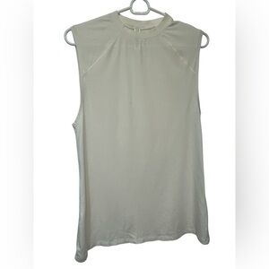 Skims Mock Neck Cream Sleeveless Top